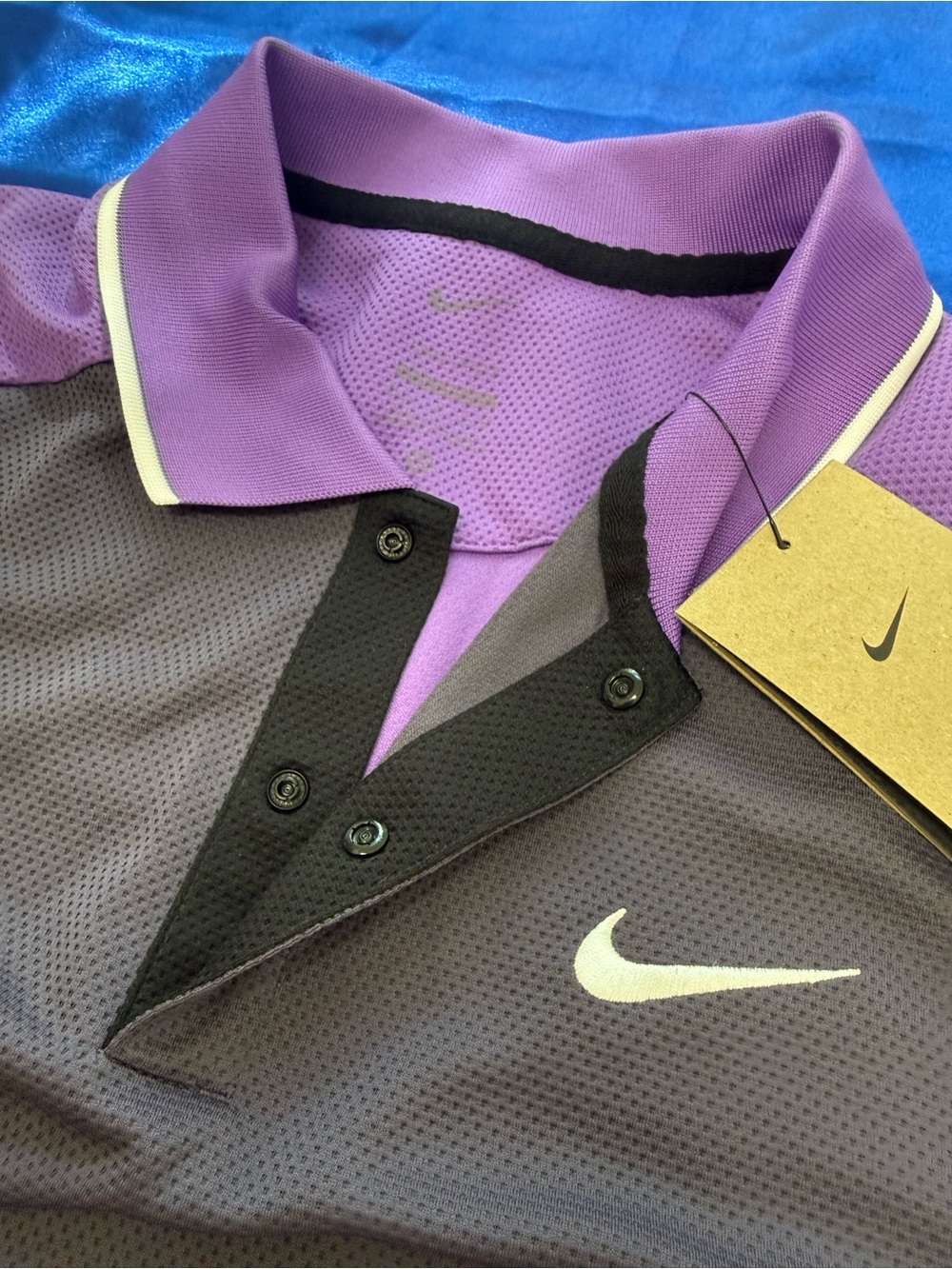 Nike Golf Club Purple / Dark Raisin Short-Sleeve Dri-Fit Polo - Medium Loose Fit